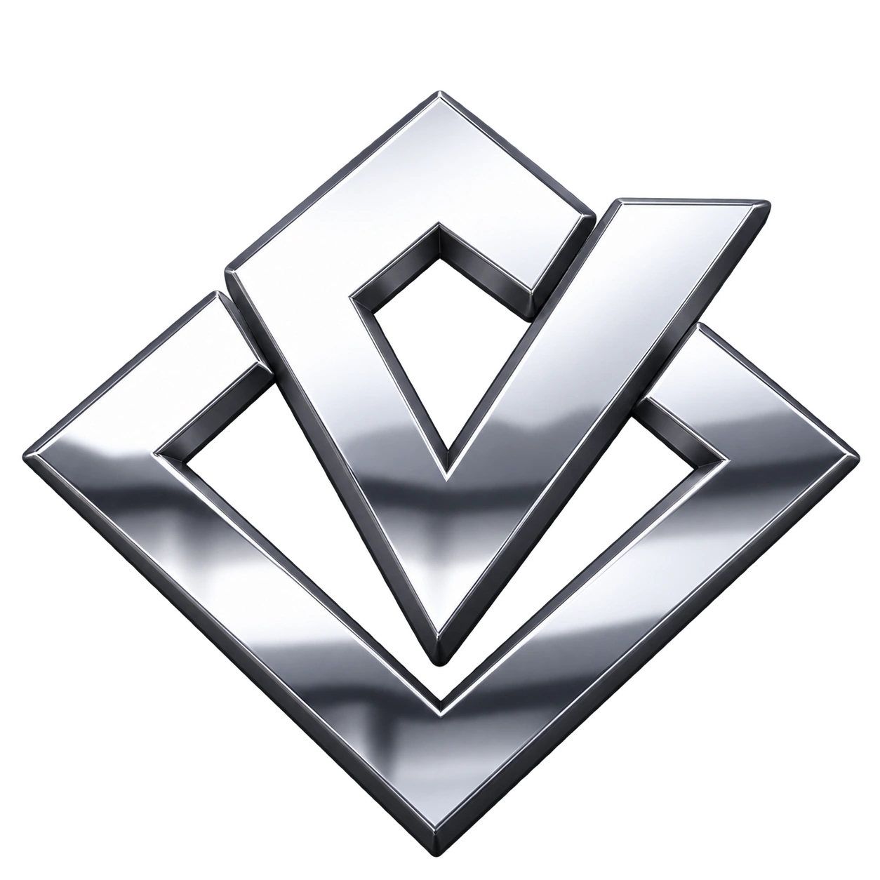 The silver 3D Vision emblem