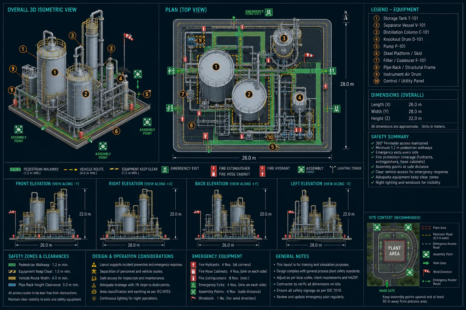 Facility model with engineering information