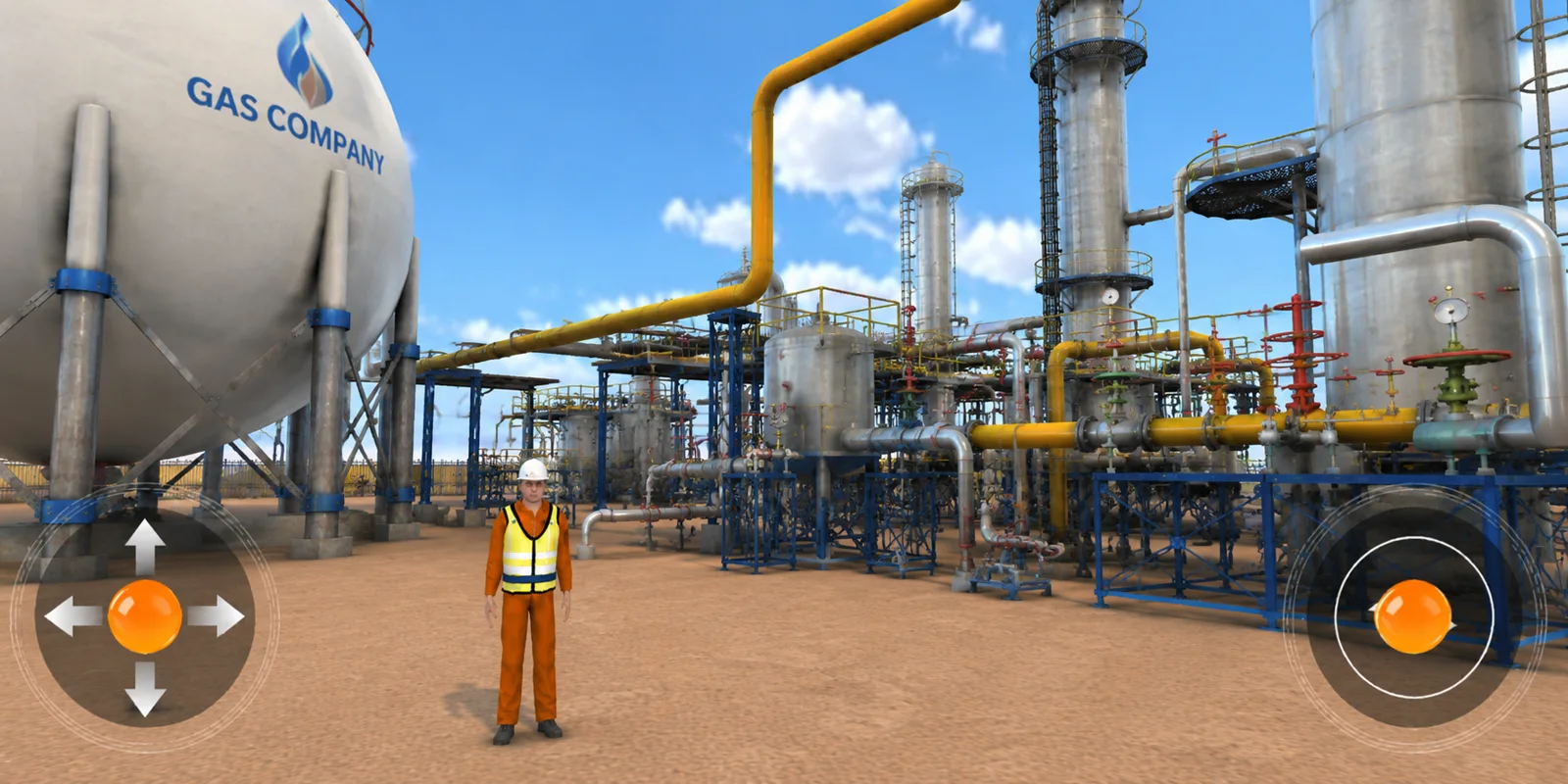 Industrial walkthrough environment